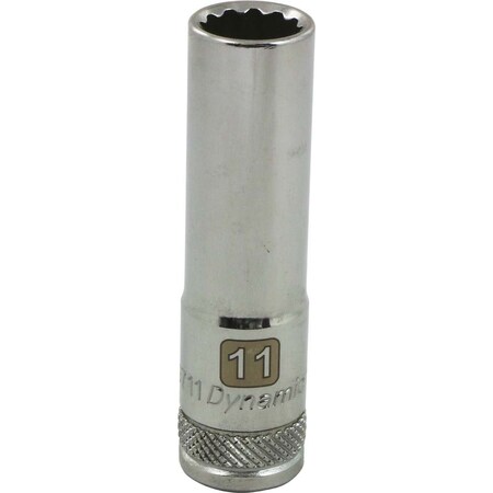 Dynamic 3/8" Drive, 11mm Metric Socket, 12 Points D009711